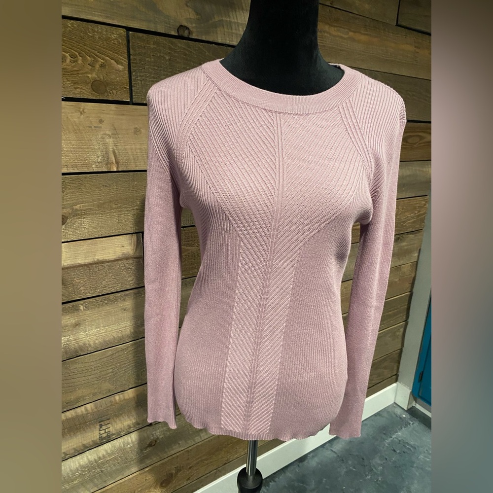 Nine West ribbed sweater, Lilac, L